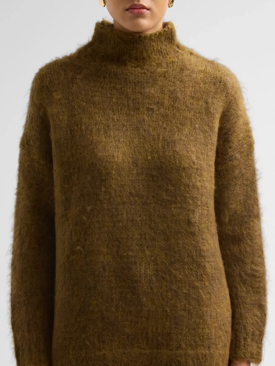 Vince Women's Mock Turtleneck Brushed Wool-Blend Oversized Sweater | Thumbnail 5 Vince Women's Mock Turtleneck Brushed Wool-Blend Oversized Sweater | Thumbnail 5