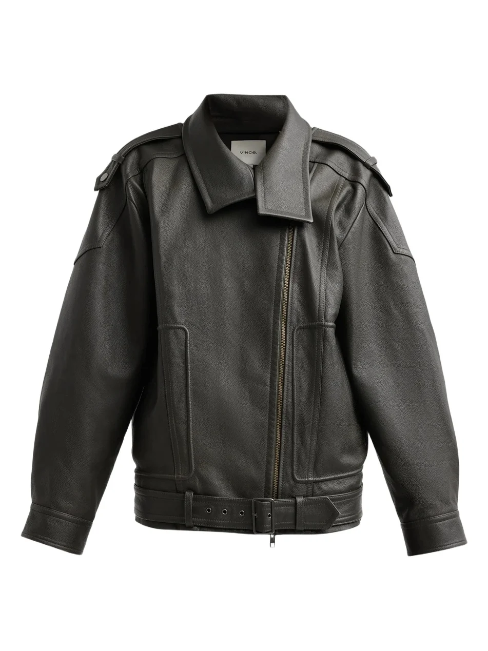 Women's Oversized Leather Biker Jacket Women's Oversized Leather Biker Jacket