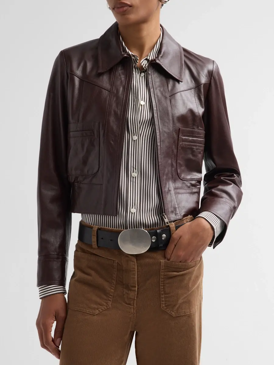 Nili Lotan Women's Charly Leather Jacket | Thumbnail 4 Nili Lotan Women's Charly Leather Jacket | Thumbnail 4