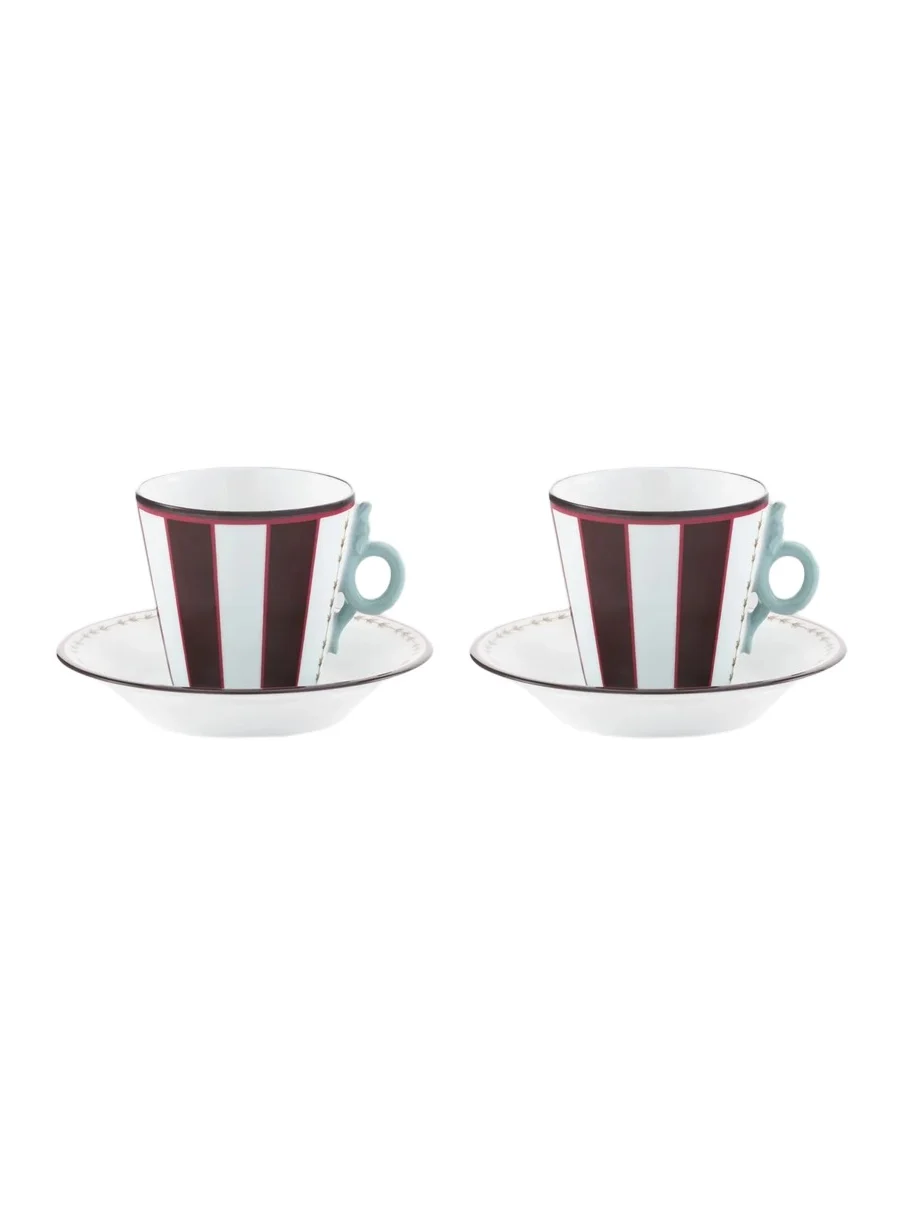 GINORI 1735 Fortunae Espresso 2-Piece Cup & Saucer Set - Fortunae