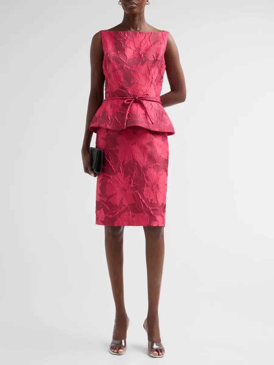 Teri Jon by Rickie Freeman Women's Peplum Cocktail Dress | Thumbnail 2 Teri Jon by Rickie Freeman Women's Peplum Cocktail Dress | Thumbnail 2