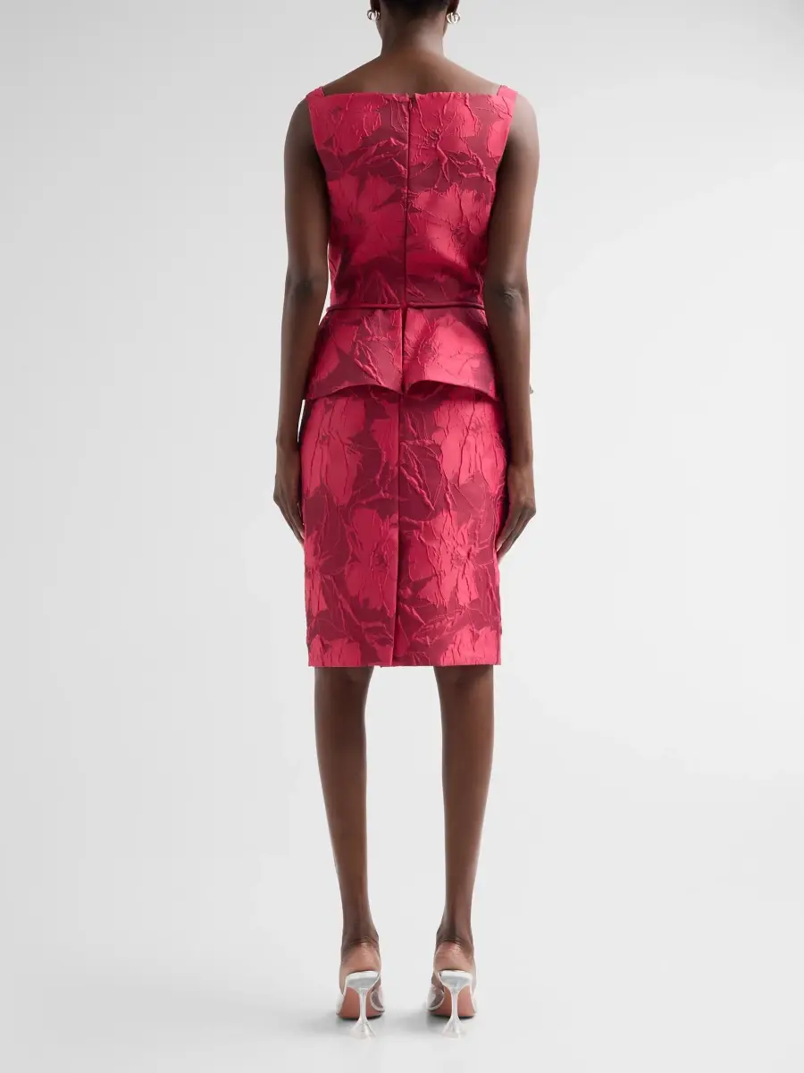 Teri Jon by Rickie Freeman Women's Peplum Cocktail Dress | Thumbnail 3 Teri Jon by Rickie Freeman Women's Peplum Cocktail Dress | Thumbnail 3