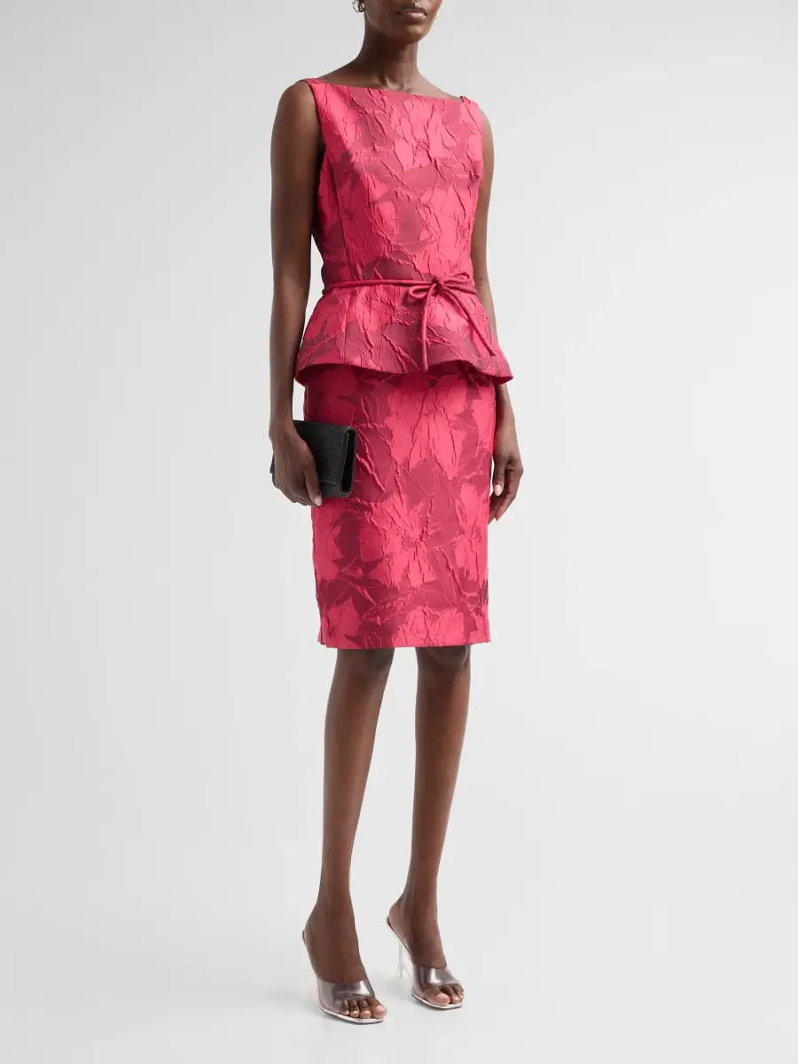 Teri Jon by Rickie Freeman Women's Peplum Cocktail Dress | Thumbnail 4 Teri Jon by Rickie Freeman Women's Peplum Cocktail Dress | Thumbnail 4