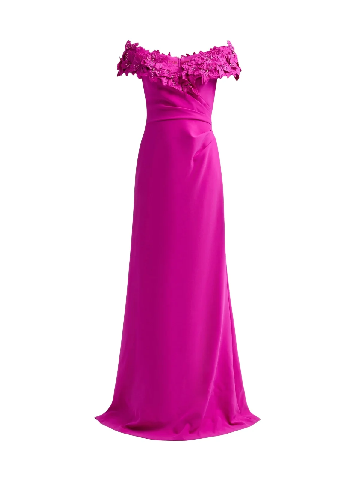 Women's Crepe Off-The-Shoulder Gown
