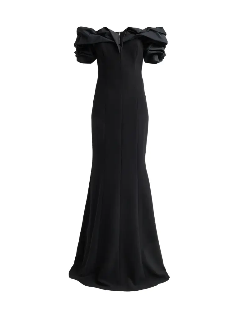 Women's Crepe Off-The-Shoulder Gown Women's Crepe Off-The-Shoulder Gown