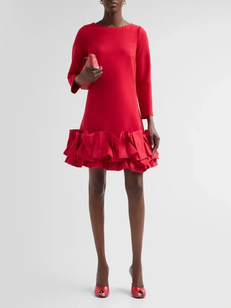 Teri Jon by Rickie Freeman Women's Crepe Cocktail Mini Dress | Thumbnail 2 Teri Jon by Rickie Freeman Women's Crepe Cocktail Mini Dress | Thumbnail 2