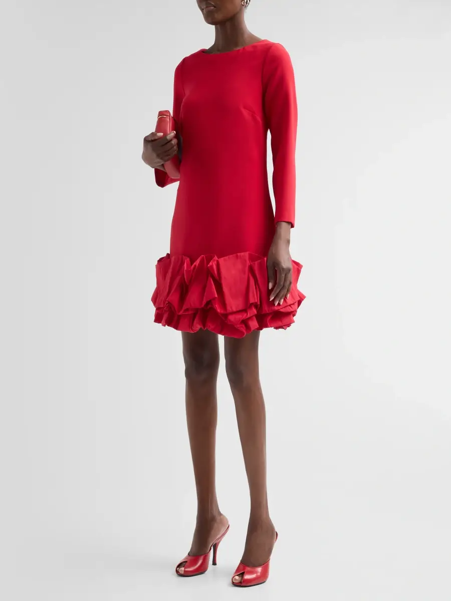 Teri Jon by Rickie Freeman Women's Crepe Cocktail Mini Dress | Thumbnail 4 Teri Jon by Rickie Freeman Women's Crepe Cocktail Mini Dress | Thumbnail 4