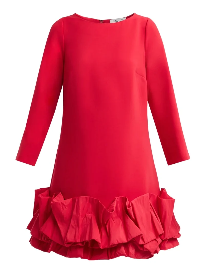 Teri Jon by Rickie Freeman Women's Crepe Cocktail Mini Dress