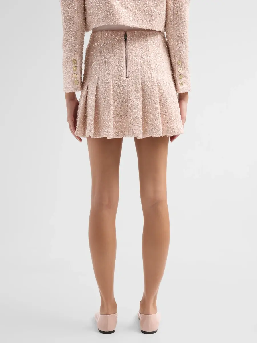 Alice + Olivia Women's Carter Embellished Tweed Mini Skirt | Thumbnail 3