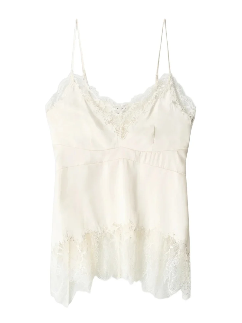 Women's Lina Lace-Trimmed Silk Cami