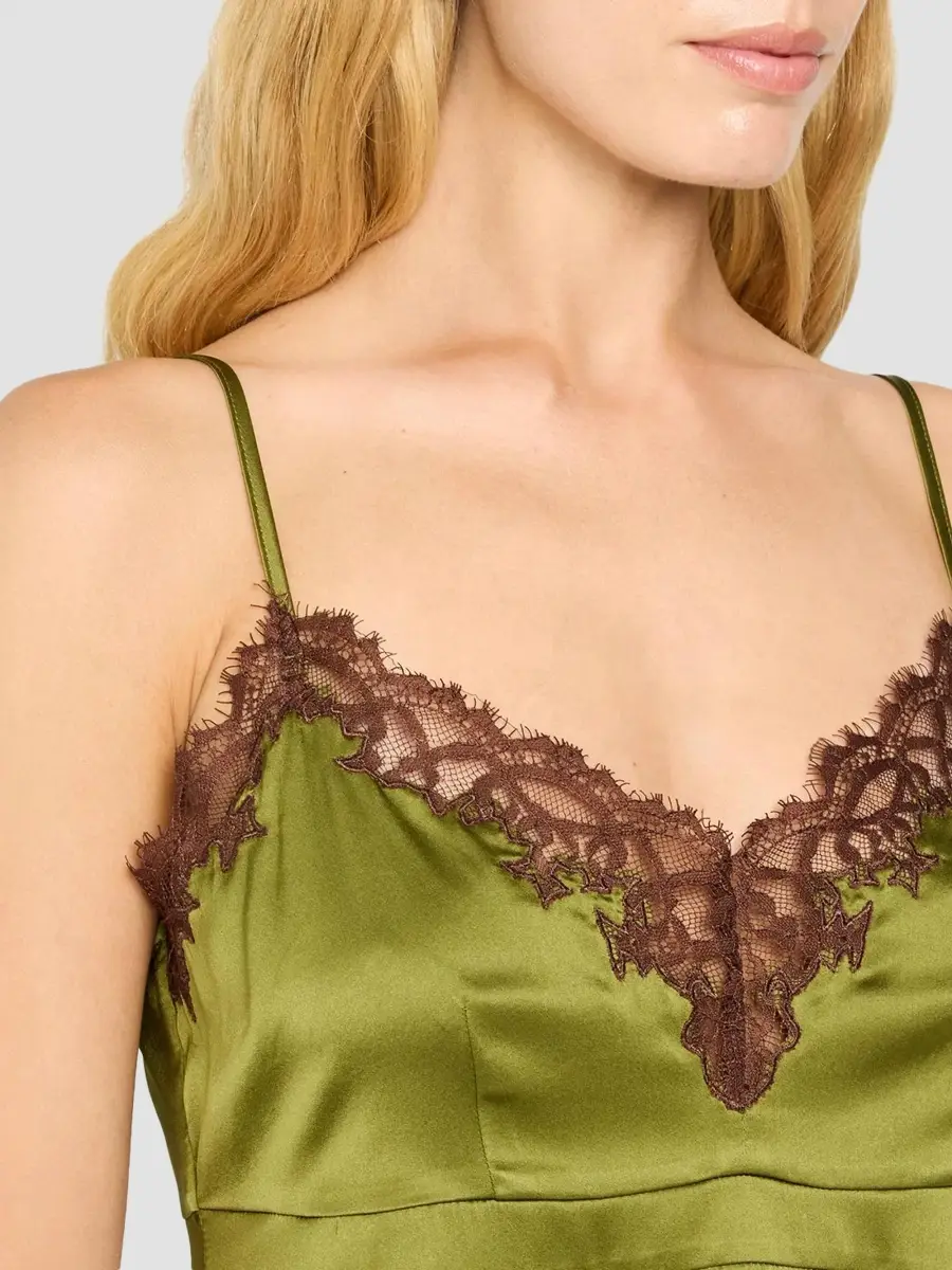 Staud Women's Lina Lace-Trimmed Silk Cami | Thumbnail 6 Staud Women's Lina Lace-Trimmed Silk Cami | Thumbnail 6