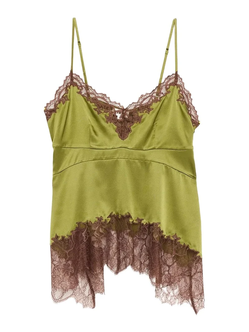 Staud Women's Lina Lace-Trimmed Silk Cami