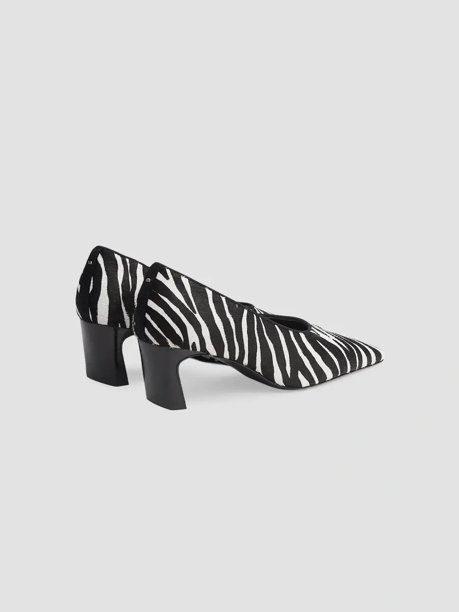 rag & bone Women's Kai 55MM Zebra-Print Calf Hair Pumps | Thumbnail 3