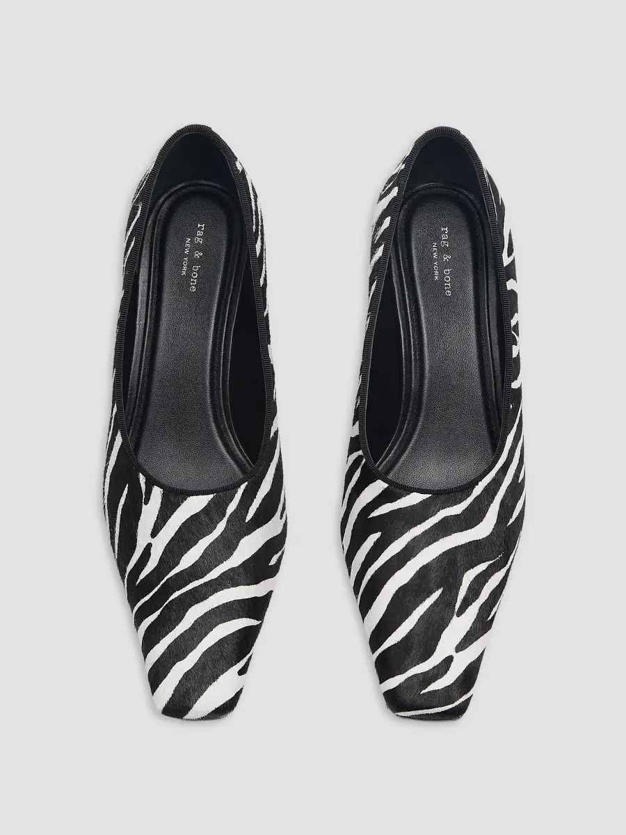 rag & bone Women's Kai 55MM Zebra-Print Calf Hair Pumps | Thumbnail 4