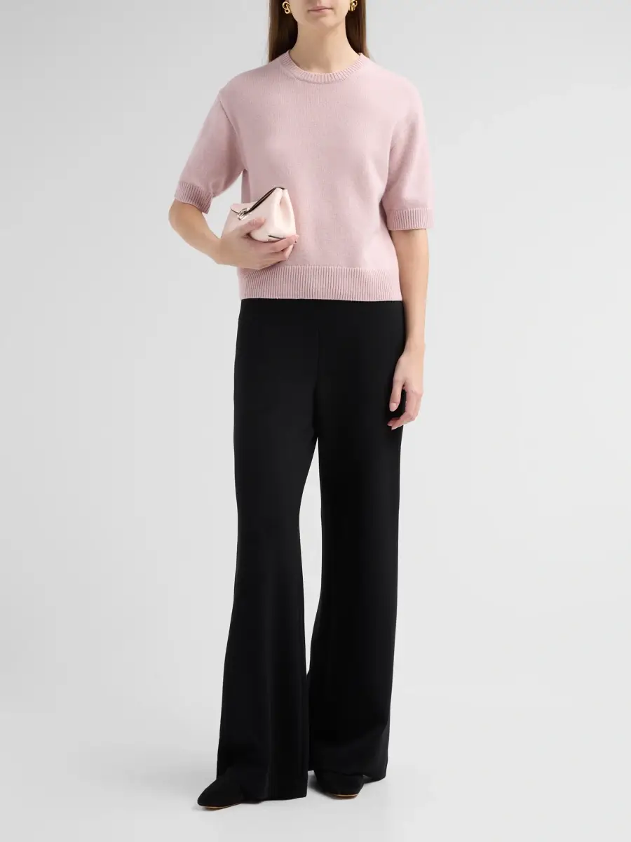 Theory Women's Cashmere Knit Crop T-Shirt | Thumbnail 2 Theory Women's Cashmere Knit Crop T-Shirt | Thumbnail 2