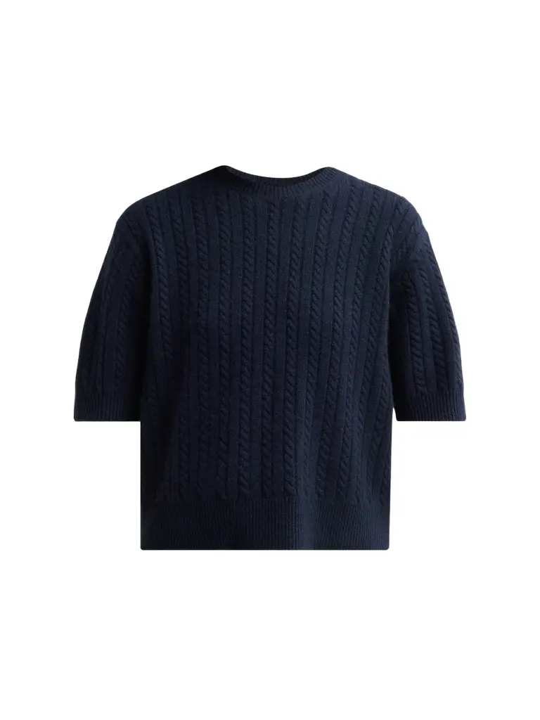 Women's Cable-Knit Cashmere Crop Sweater