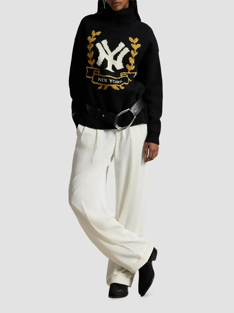 Ralph Lauren Women's x New York YankeesWool-Cotton Turtleneck Sweater | Thumbnail 2 Ralph Lauren Women's x New York YankeesWool-Cotton Turtleneck Sweater | Thumbnail 2