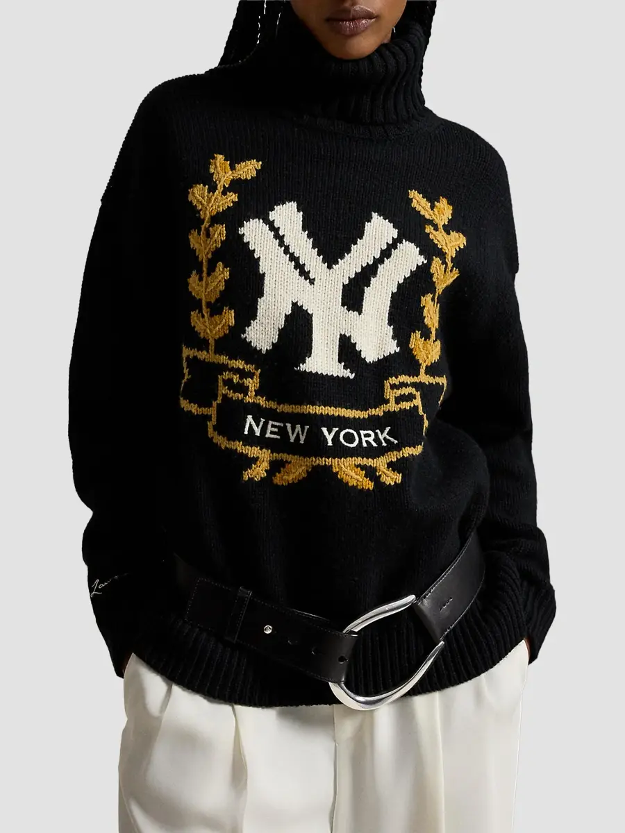 Ralph Lauren Women's x New York YankeesWool-Cotton Turtleneck Sweater | Thumbnail 4 Ralph Lauren Women's x New York YankeesWool-Cotton Turtleneck Sweater | Thumbnail 4