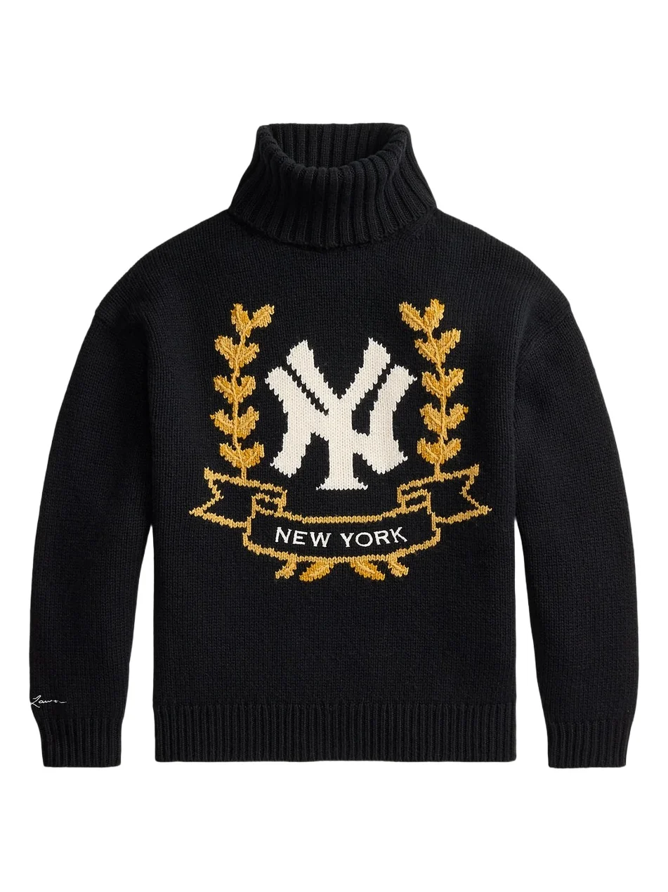 Ralph Lauren Women's x New York YankeesWool-Cotton Turtleneck Sweater