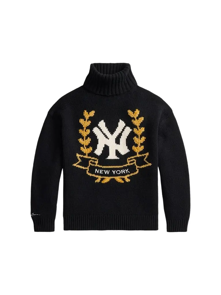 Ralph Lauren Women's x New York YankeesWool-Cotton Turtleneck Sweater