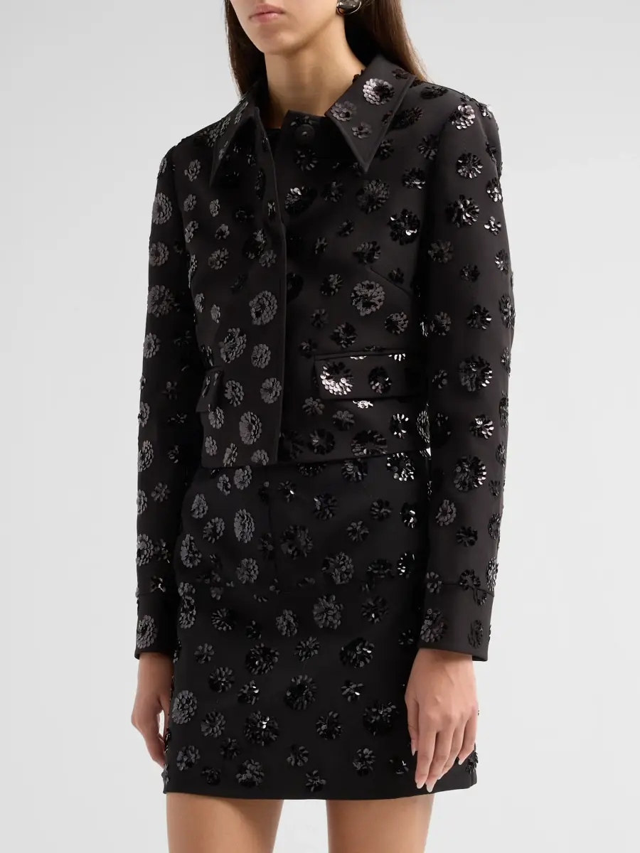 Milly Women's Pia Sequin Jacket | Thumbnail 4 Milly Women's Pia Sequin Jacket | Thumbnail 4