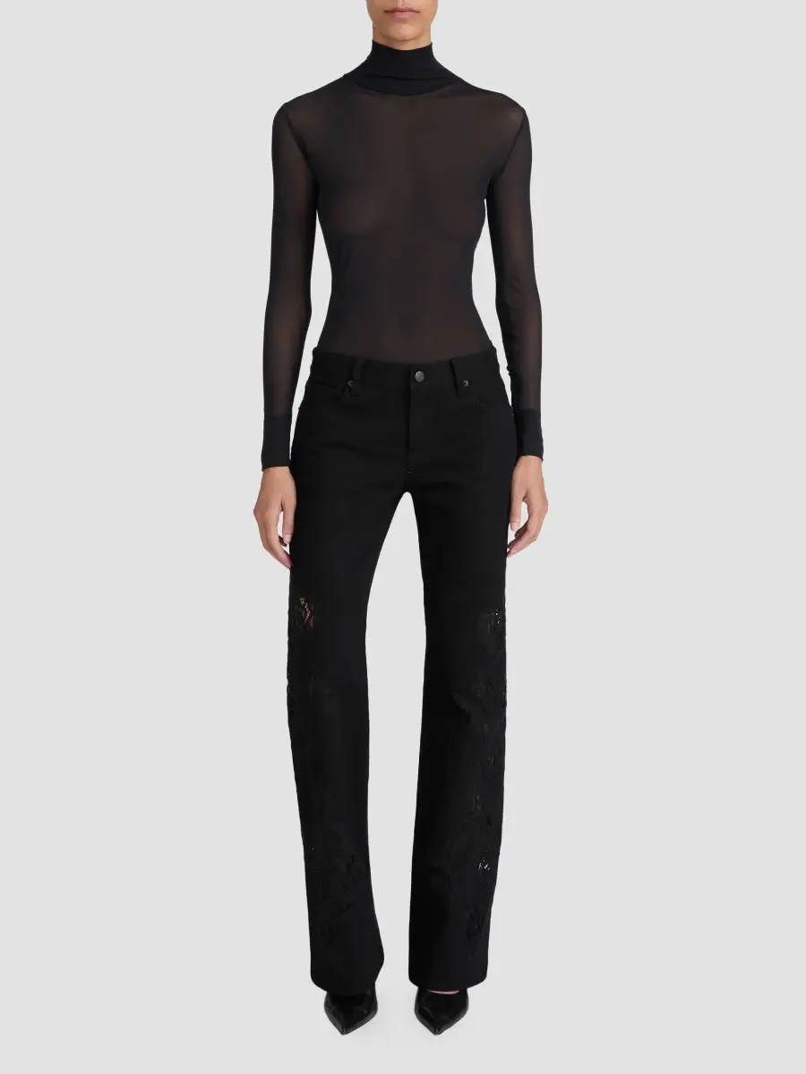 Frame Women's The Sheer Turtleneck Top | Thumbnail 2 Frame Women's The Sheer Turtleneck Top | Thumbnail 2