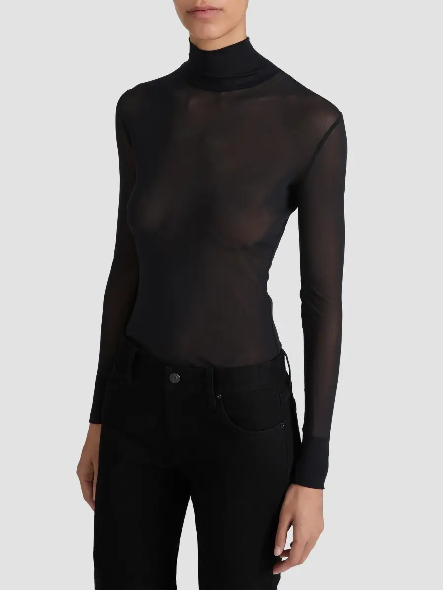 Frame Women's The Sheer Turtleneck Top | Thumbnail 6 Frame Women's The Sheer Turtleneck Top | Thumbnail 6