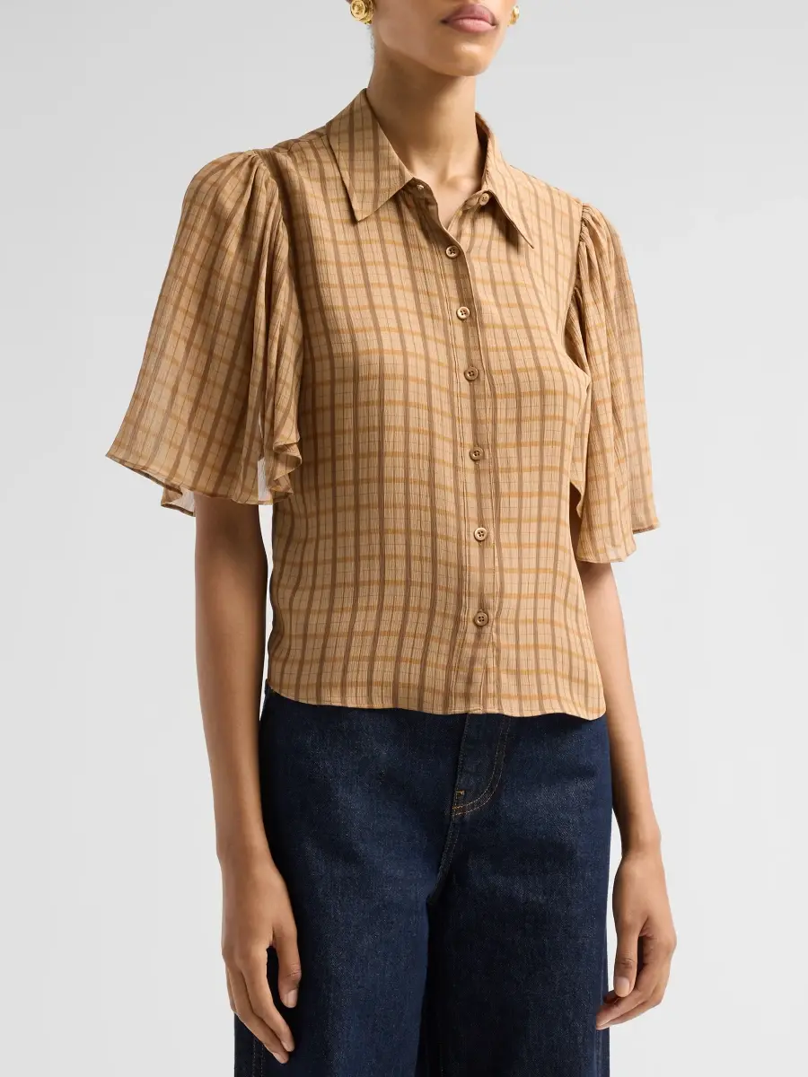 Frame Women's The Flutter Silk Shirt | Thumbnail 4 Frame Women's The Flutter Silk Shirt | Thumbnail 4