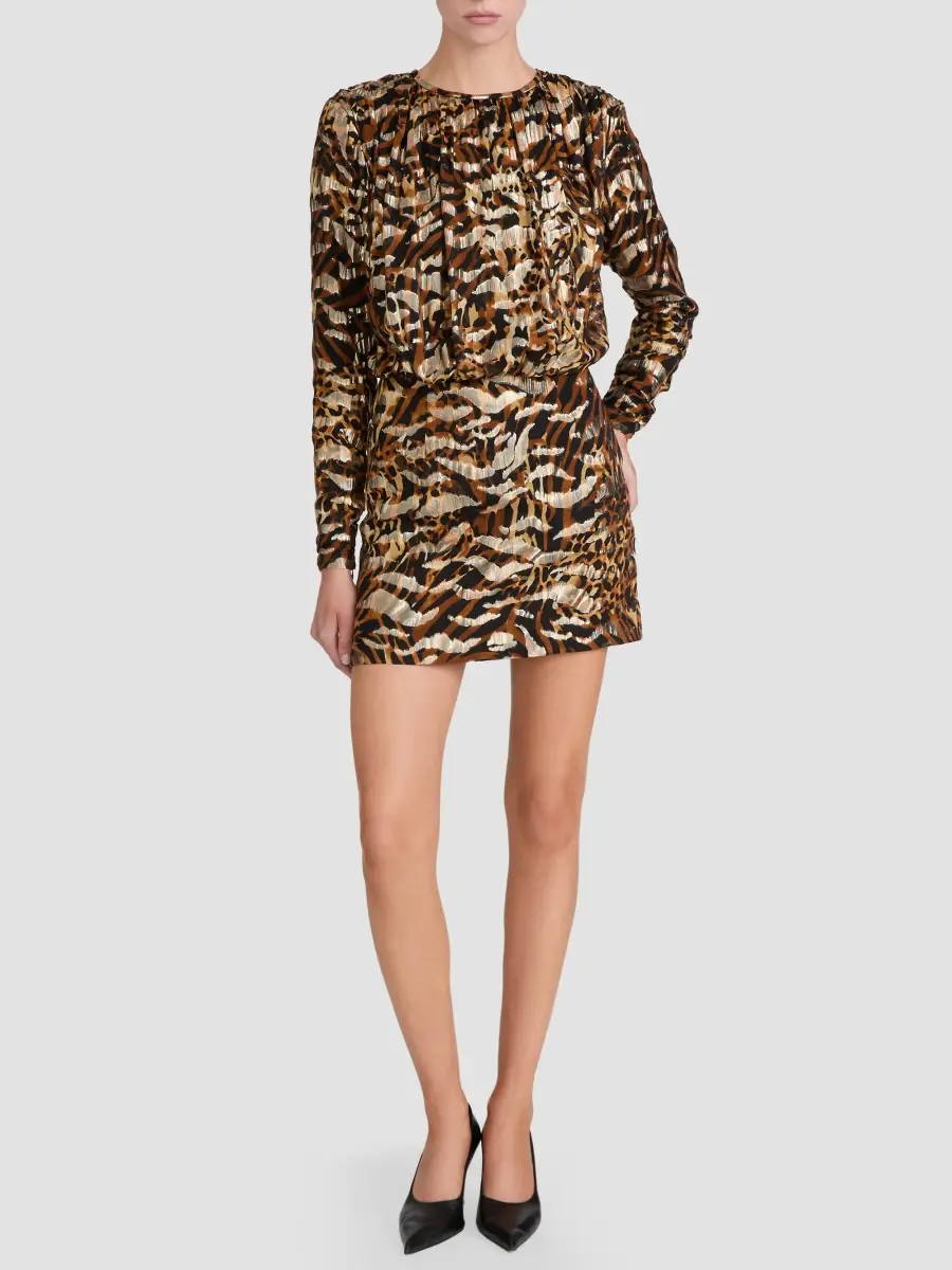 Frame Women's The Pleated Bubble Mini Dress | Thumbnail 2