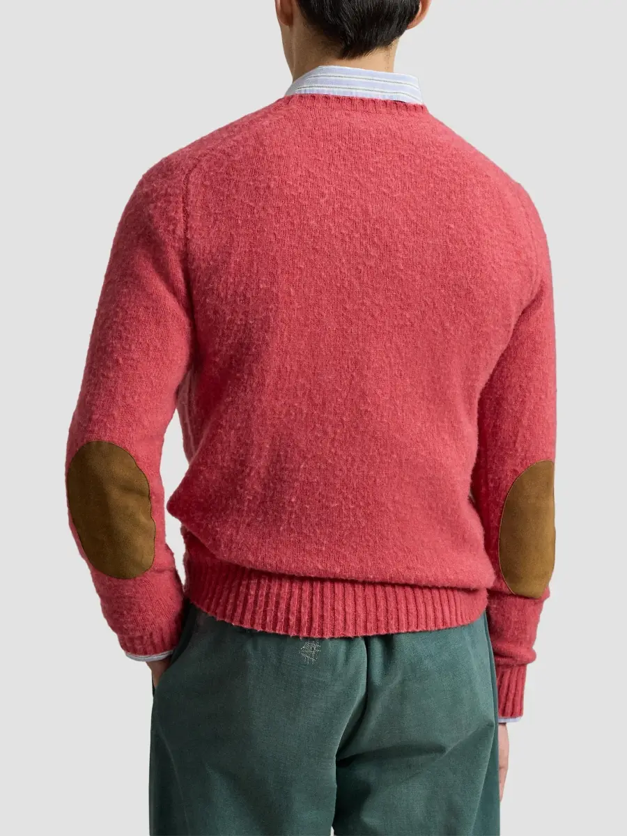 Polo Ralph Lauren Men's Elbow-Patch Wool-Cashmere Crewneck Sweater | Thumbnail 3 Polo Ralph Lauren Men's Elbow-Patch Wool-Cashmere Crewneck Sweater | Thumbnail 3