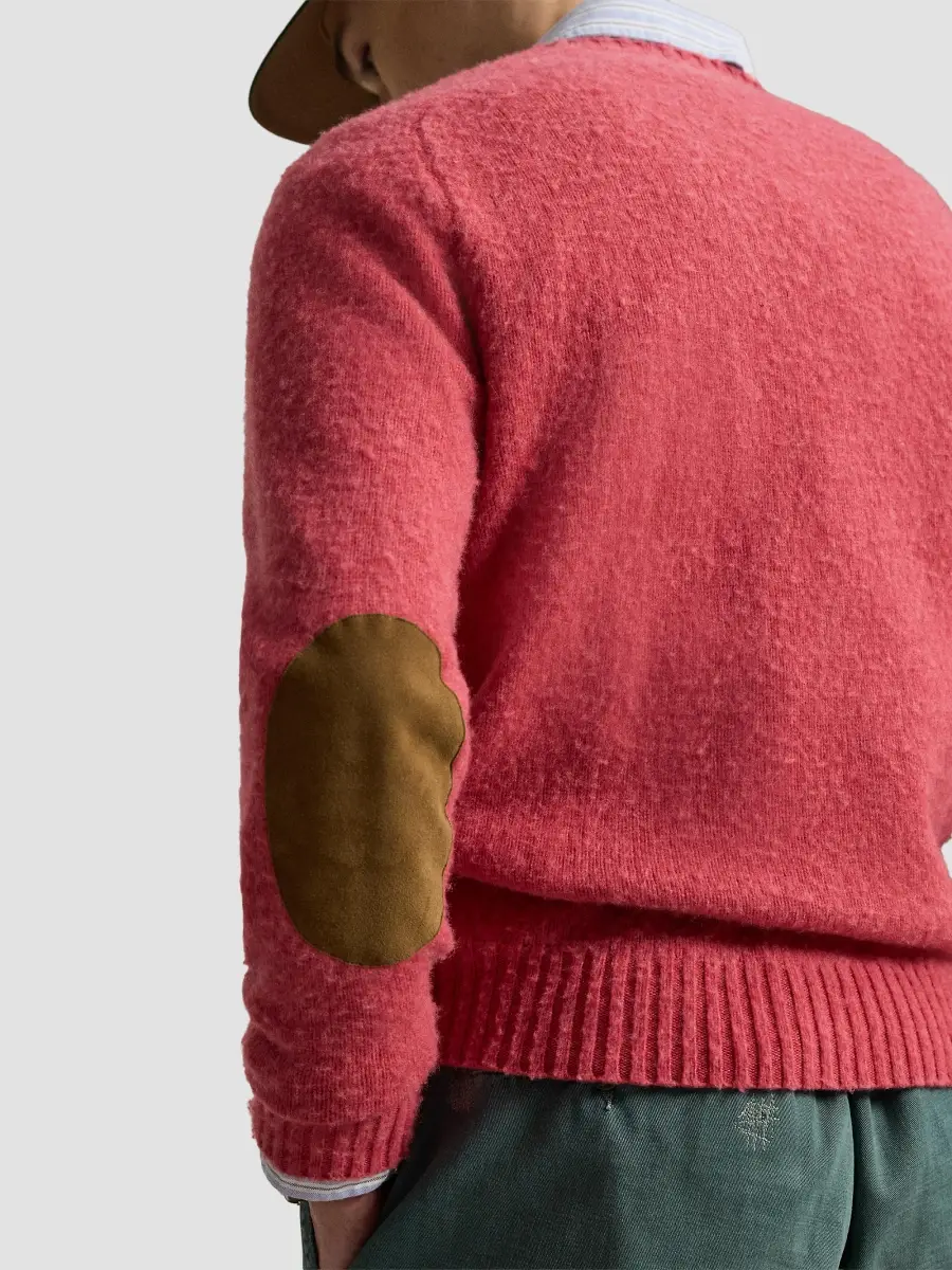 Polo Ralph Lauren Men's Elbow-Patch Wool-Cashmere Crewneck Sweater | Thumbnail 5 Polo Ralph Lauren Men's Elbow-Patch Wool-Cashmere Crewneck Sweater | Thumbnail 5