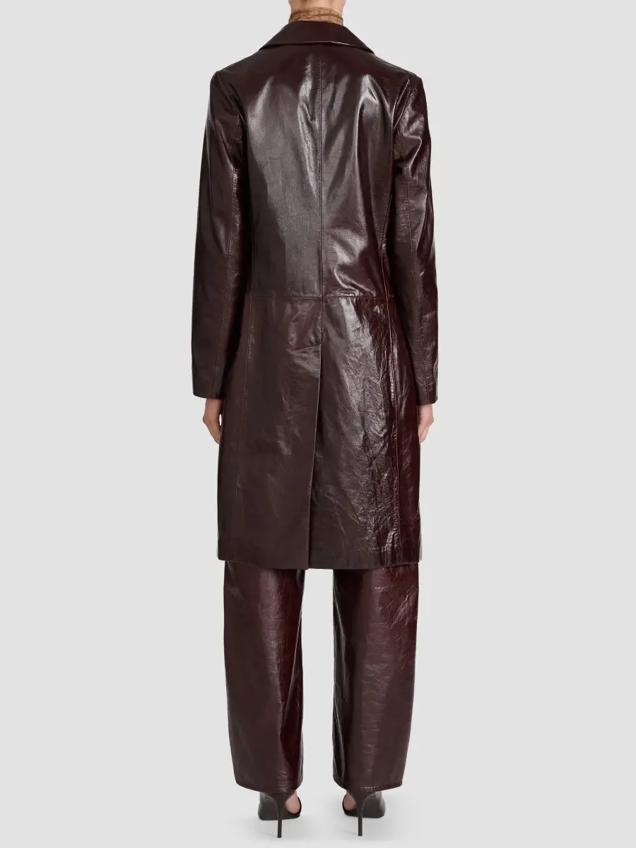Frame Women's The Veda Leather Trench​ Coat | Thumbnail 3