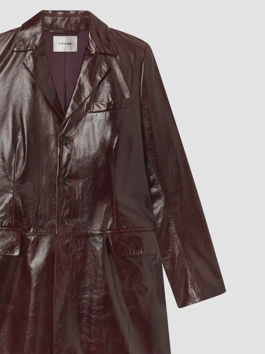 Frame Women's The Veda Leather Trench​ Coat | Thumbnail 7