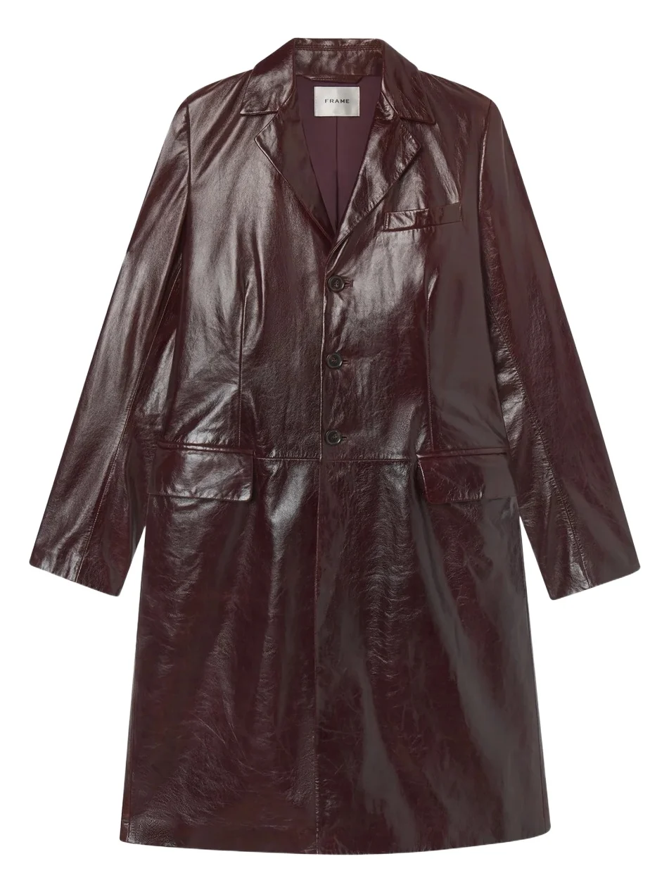 Frame Women's The Veda Leather Trench​ Coat