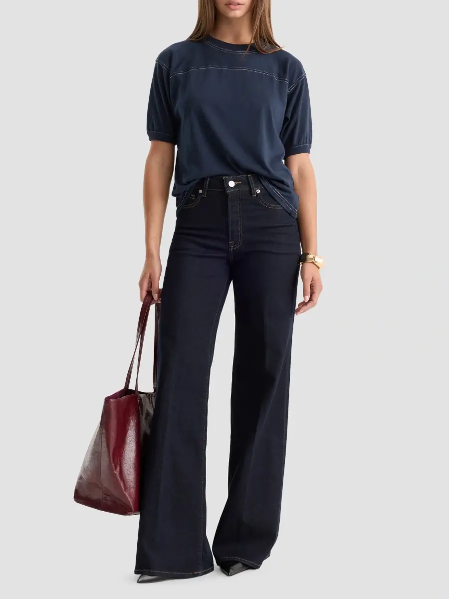 GOOD AMERICAN Women's Holiday Good Waist Palazzo Jeans | Thumbnail 2 GOOD AMERICAN Women's Holiday Good Waist Palazzo Jeans | Thumbnail 2