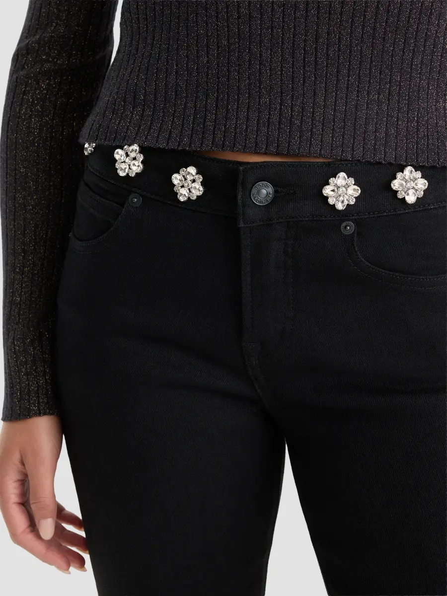 GOOD AMERICAN Women's Holiday Embellished Good Low-Rise Bootcut Jeans | Thumbnail 5 GOOD AMERICAN Women's Holiday Embellished Good Low-Rise Bootcut Jeans | Thumbnail 5