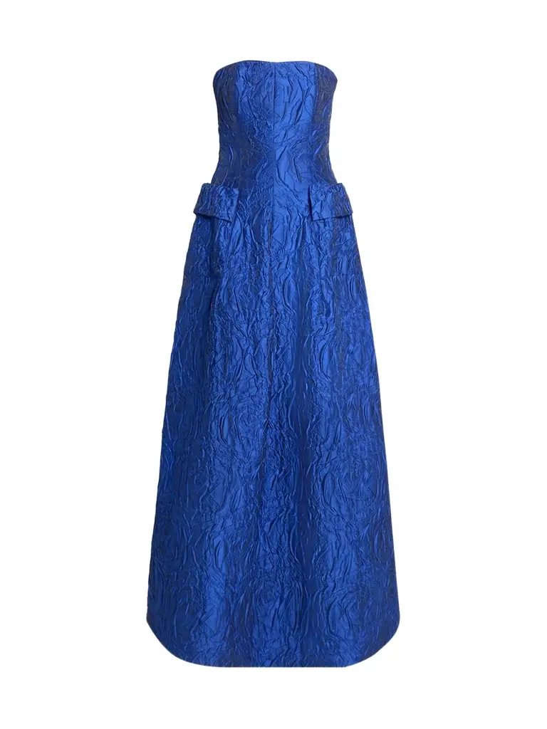 Talbot Runhof Women's Jacquard Strapless Ball Gown
