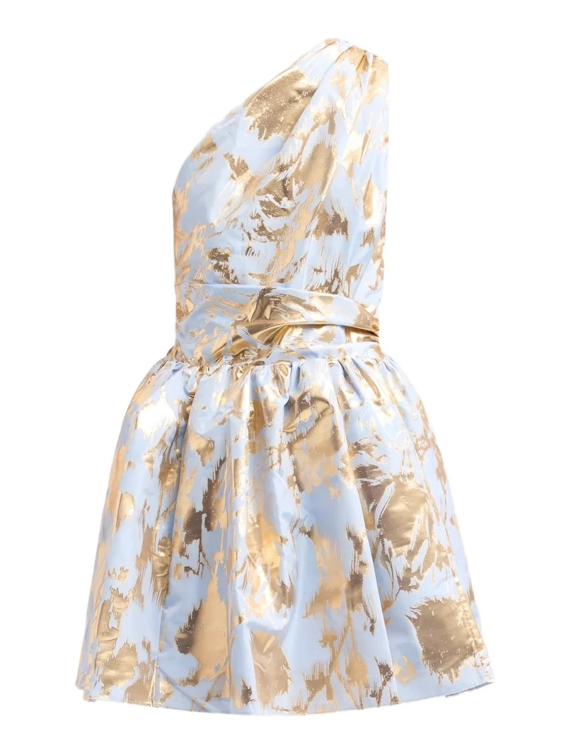 Aknvas Women's Paula One-Shoulder Draped Cocktail Dress