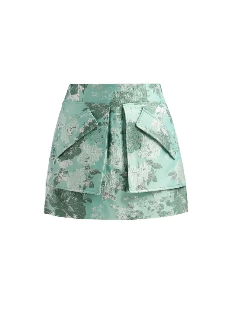 Women's Cherry Pocket Jacquard Mini Skirt Women's Cherry Pocket Jacquard Mini Skirt