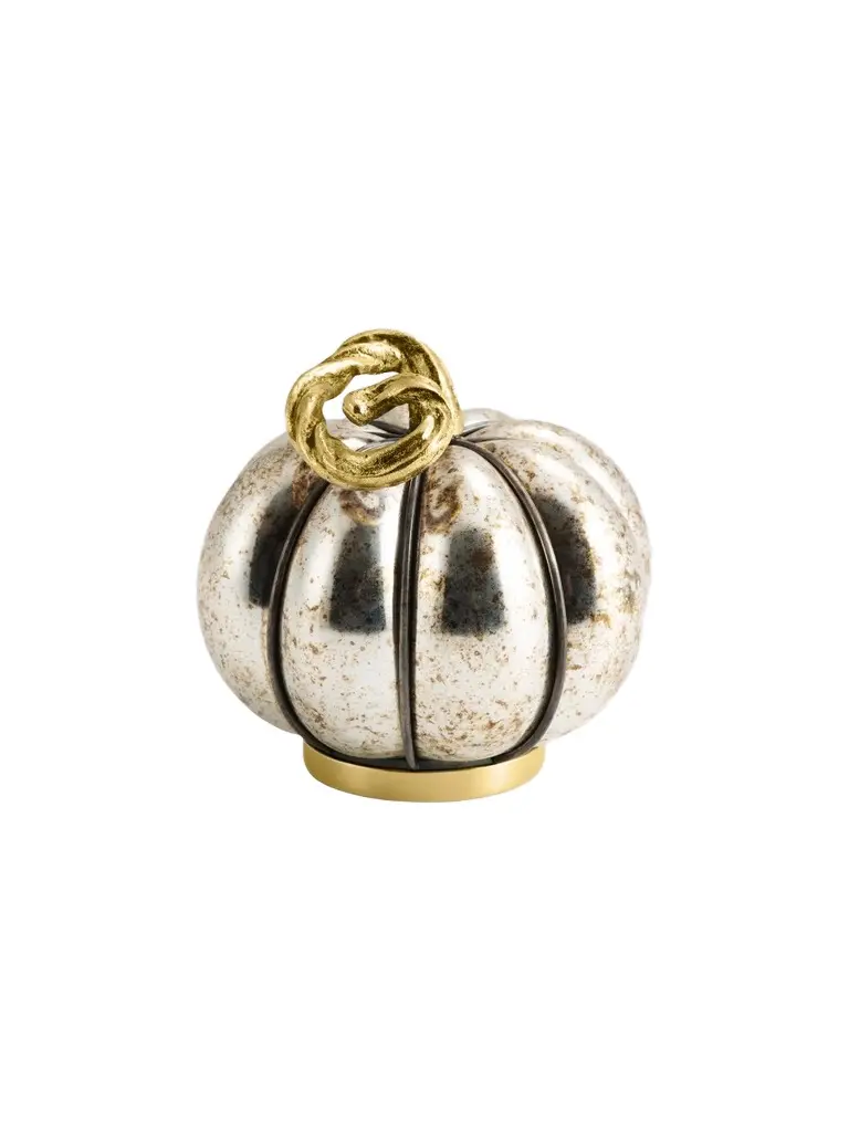 Small Glass Pumpkin Decoration