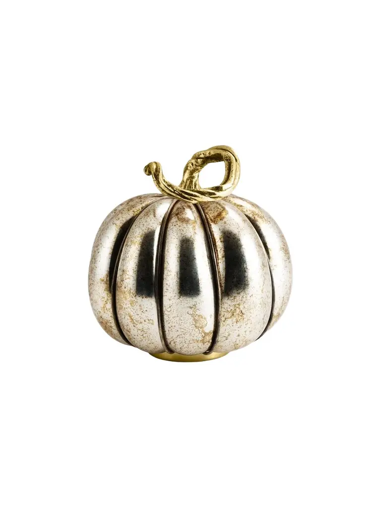 Large Glass Pumpkin Decoration