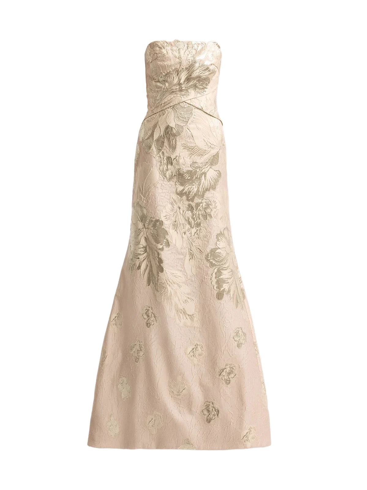 Women's Floral Jacquard Strapless Mermaid Gown Women's Floral Jacquard Strapless Mermaid Gown
