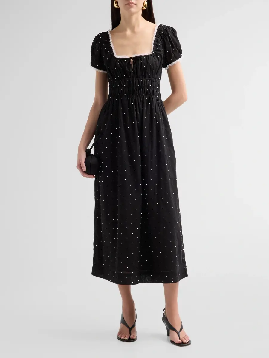 Ciao Lucia Women's Aladine Polka Dot Midi Dress | Thumbnail 2