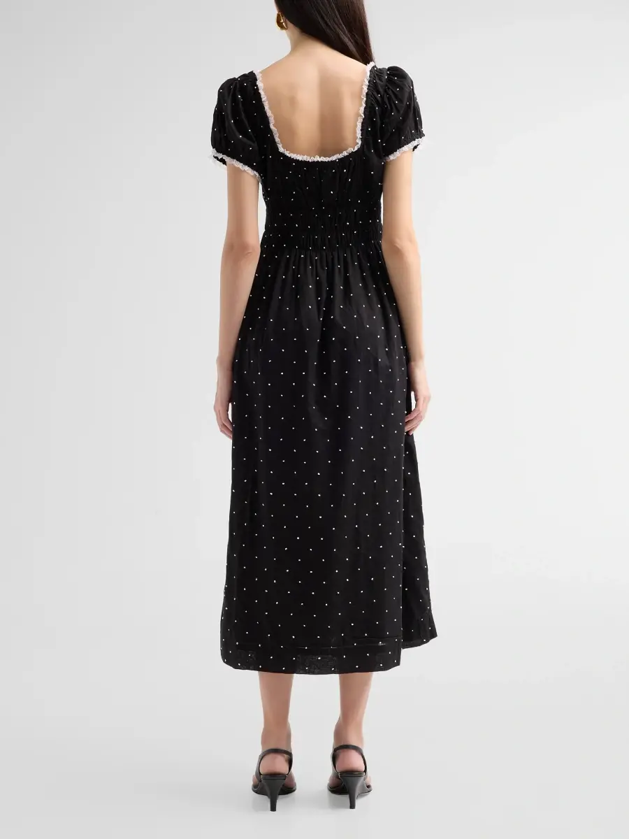 Ciao Lucia Women's Aladine Polka Dot Midi Dress | Thumbnail 3