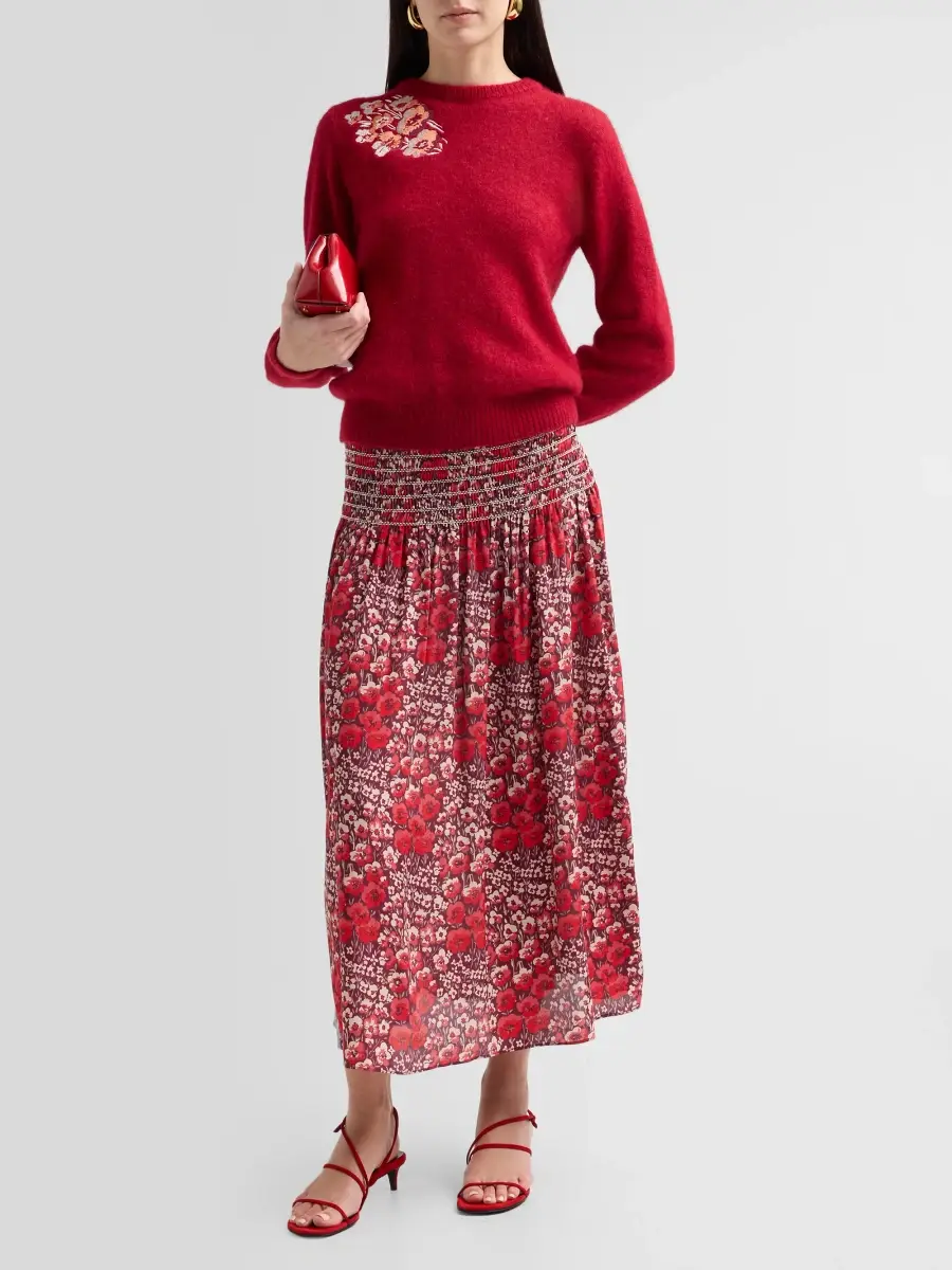 Ciao Lucia Women's Gearda Floral-Embroidered Alpaca-Blend Sweater | Thumbnail 2
