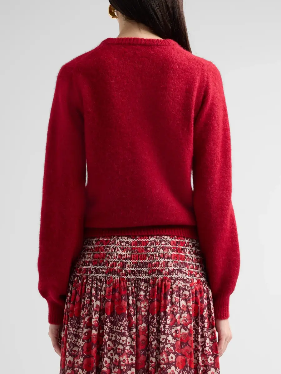 Ciao Lucia Women's Gearda Floral-Embroidered Alpaca-Blend Sweater | Thumbnail 3