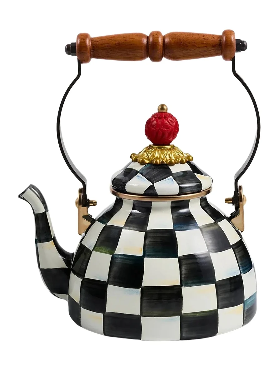 MacKenzie-Childs Courtly Check 1-Quart Tea Kettle