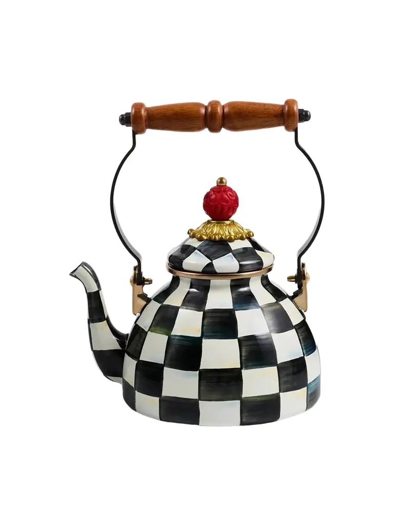 MacKenzie-Childs Courtly Check 1-Quart Tea Kettle