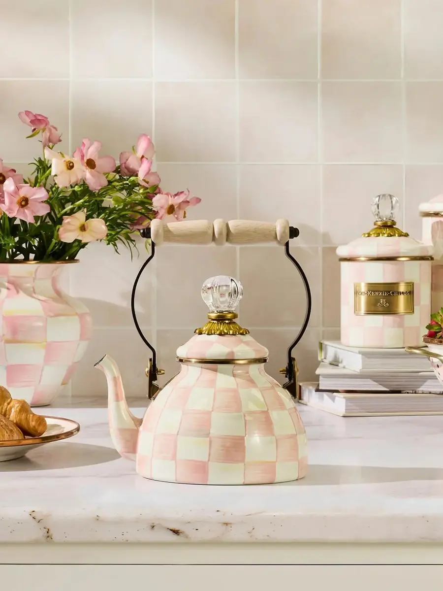 MacKenzie-Childs Rosy Check Tea Kettle | Thumbnail 2 MacKenzie-Childs Rosy Check Tea Kettle | Thumbnail 2