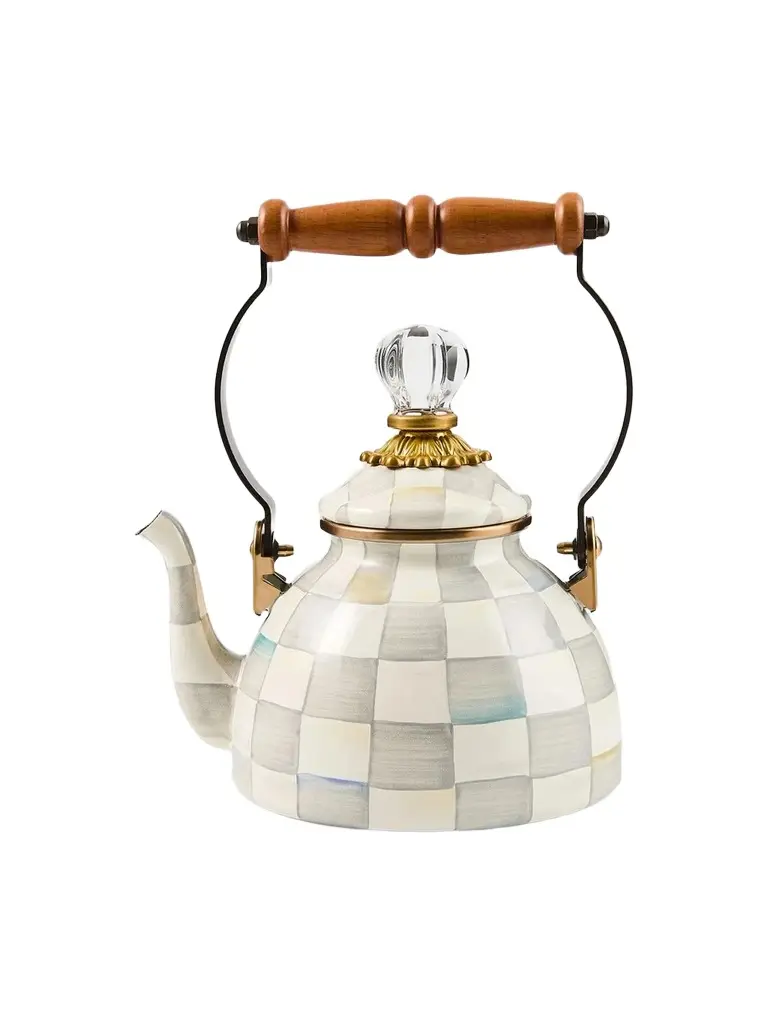 MacKenzie-Childs Sterling Check Kettle